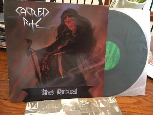 SACRED RITE LP THE RITUAL1985 Greenworld Records NM/VG HEAVY METAL w/lyric sheet