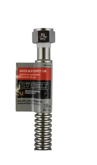 Everbilt 3/4" FIP x 3/4" FIP x 18" Stainless Steel Corrugated Water Connector