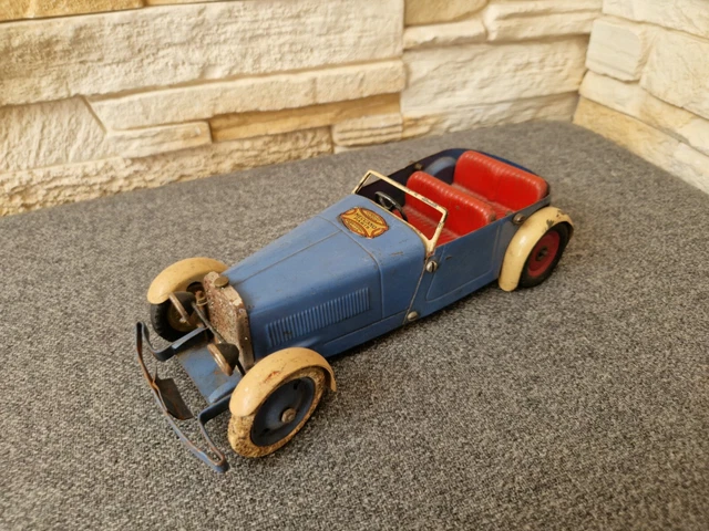 VÉHICULE VINTAGE 1958 VOITURE DE COURSE ROUGE ÉTAIN MÉTAL MOULÉ SOUS PRESSION VI