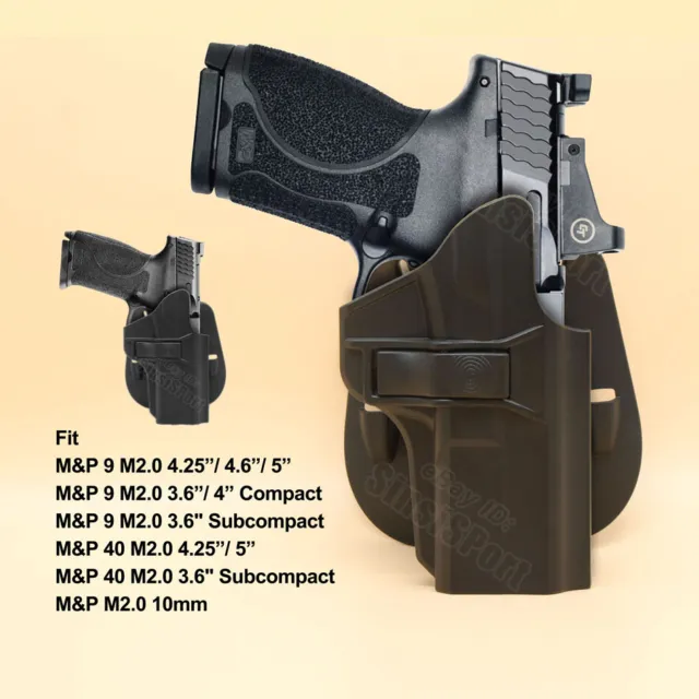 Tactical Holster Fits Smith & Wesson S&W M&P 9 M2.0 Compact MP 9 mm 10 40 Holder