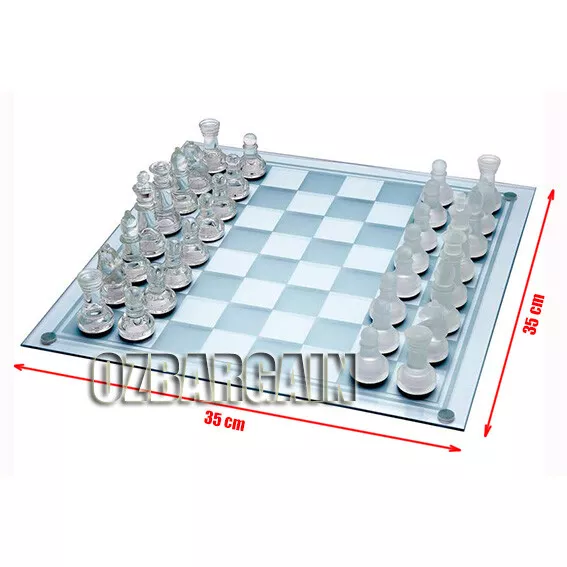 Glass Chess Large Set For Home & Office Decor Board Game 3