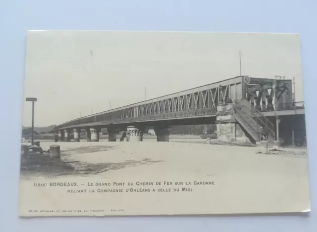 CPA 33 BORDEAUX - Le grand pont du chemin de fer sur la garonne