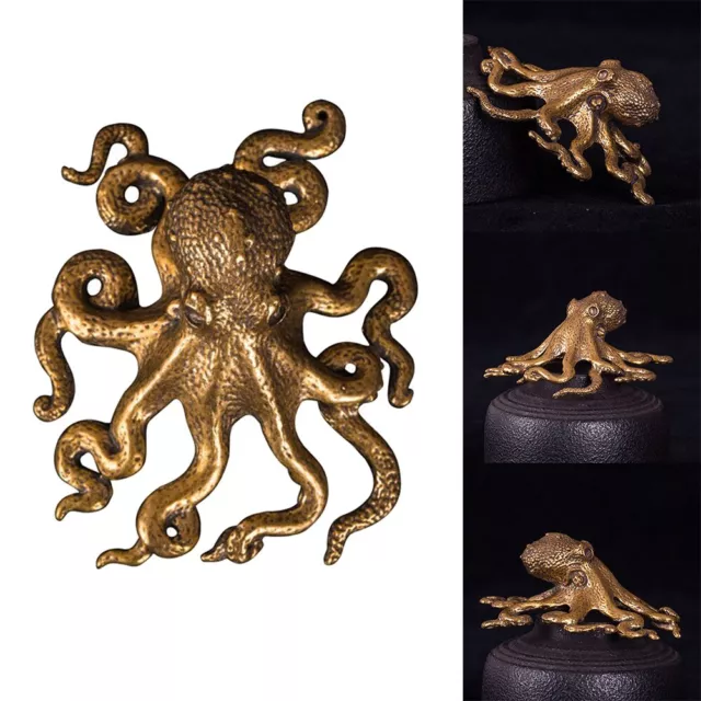 Ornament Octopus Laiton Octopus C??r??monie Accessoires Rigide Texture Laiton 2