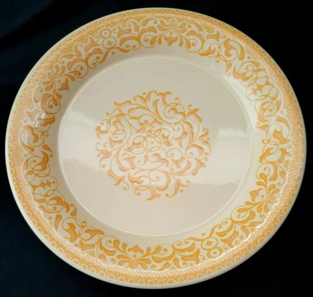 Set Of 3 Franciscan Ginger Snap 8 3/4" Salad Plates Orange Yellow