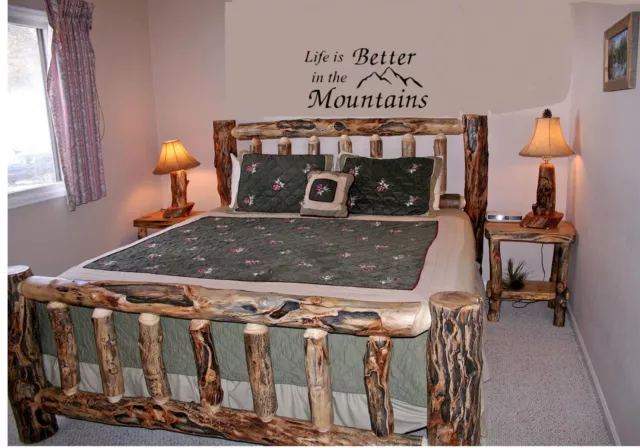 Life is Better in the Mountains vinyl wall quotes home decor sticker 22" x 13"