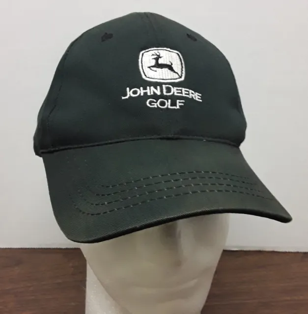 John Deere Black Hat Silver Logo Adjustable Cap Revels Turf & Tractor Town Talk