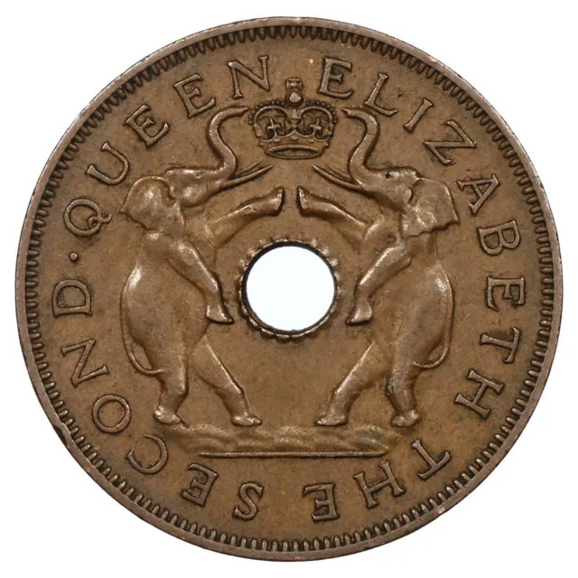 Rhodesien Und Nyasaland - 1 Penny 1956 Elizabeth II - Bronze - KM.2 Münze 2