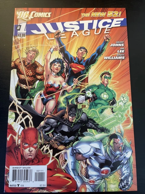 Justice League New 52 #1, Batman, Superman, Wonder Woman, Flash, DC Comics 2011