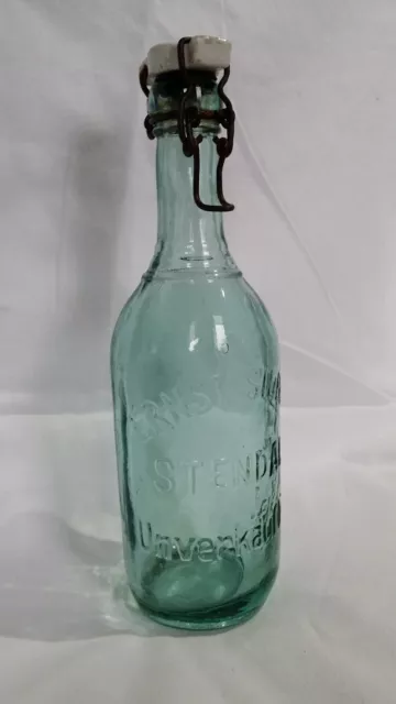 Ernst Silber Stendal - Bierflasche - Antik - Braunglas - Sammler - Top Zustand