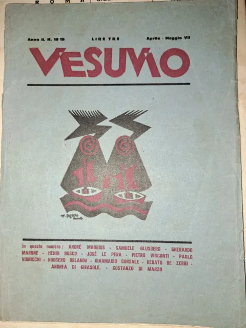 Circumvisionismo Futurismo Napoli Rivista VESUVIO  ANNO 2  Num. 18 e 19  1928