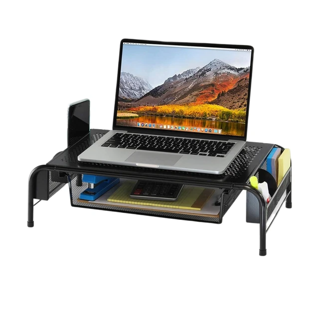 SIMPLEHOUSEWARE DO0091 METAL Desk Monitor Stand Riser with Organizer