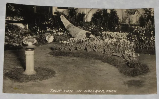 Holland Michigan Tulip Time Ottawa Allegan County Mich Vtg Rppc Postcard Unused
