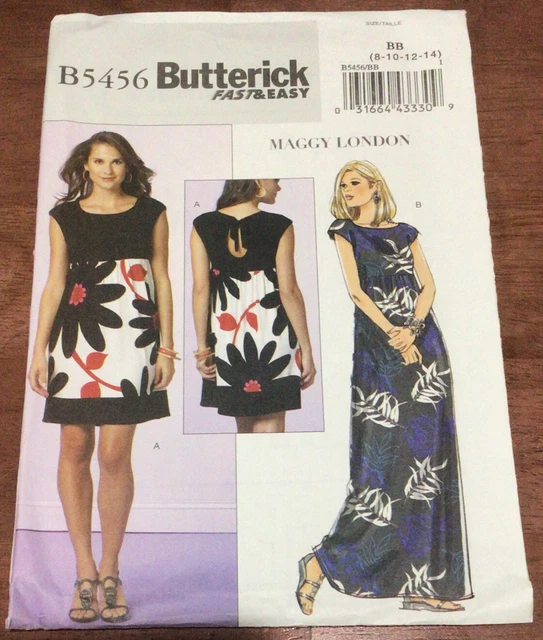 Butterick 5456 - Misses' Petite Dress, Loose-Fitting Pullover Dress Maggy London