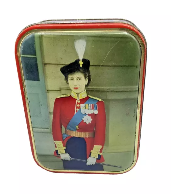 Queen Elizabeth II Coronation Toffee Tin Edward Sharp & Sons Small Rectangle