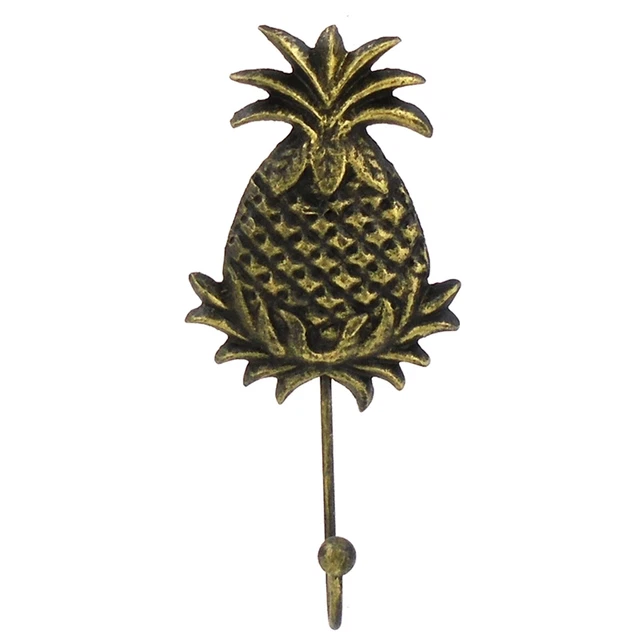 Pineapple Shaped Single Wall Hook Cast Iron 8 Inches
