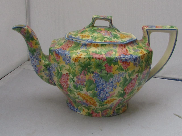 Royal Winton Grimwades Teapot Somerset Pattern  - Art Deco Chintz Vintage