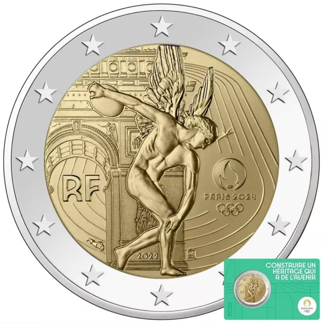 2 EURO FRANCE 2023 Olympia Paris 2024 5 x 2 Euro Complete Set in