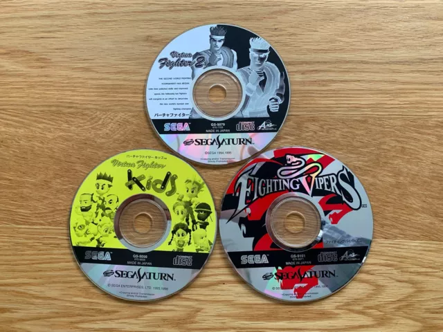 3X Virtua Fighter 2, Kids, Fighting Vipers Discs Only! Japan JPN SEGA Saturn SS