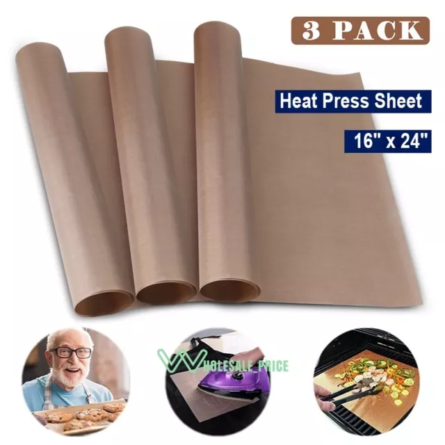 6 Hoja de transferencia de prensa de calor papel de PTFE reutilizable resistente 2