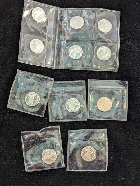 11pc Mix lot Sealed Tiny Disney Mickey Mouse Fractional 1/20oz .999 Silver Coins