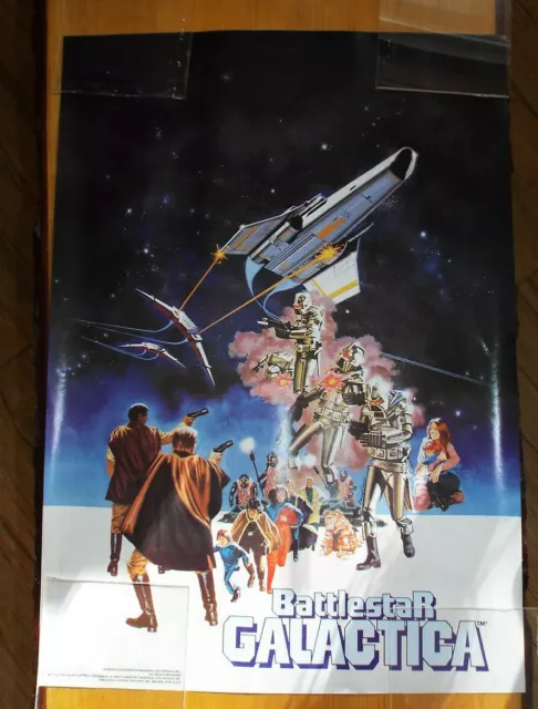 Vintage Battlestar Galactica 1978 Promotional Movie Poster UNUSED