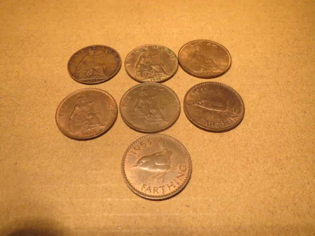 Collection lot of 6 coins FARTHINGS