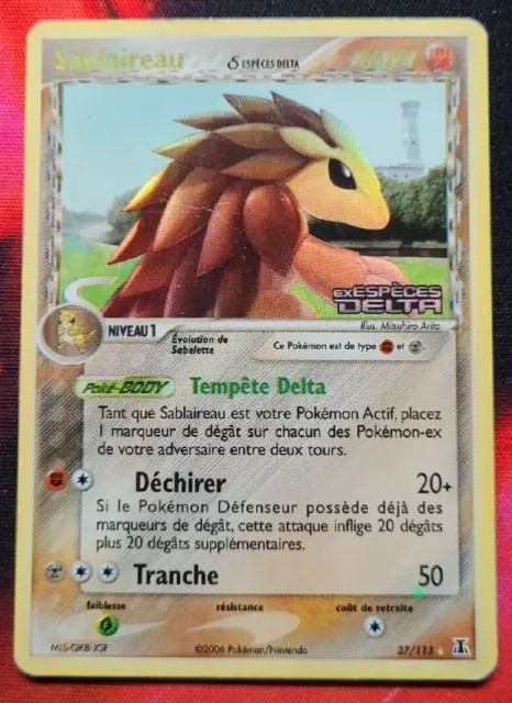 Pokemon - Sablaireau 27/113 - Ex Especes Delta - Holo Reverse - Francais Fr
