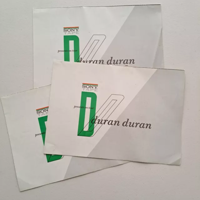 Duran Duran Club Sony Tape Promo Poster Press Kit 1984 Tour Very Rare Lot Of 3