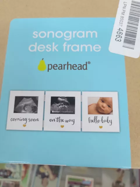 Pearhead Triple Sonogram Keepsake Frame Ultrasound Picture Frame Baby Shower ...