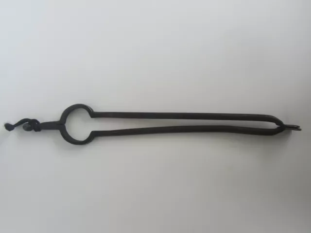 Antique 19th Century Hand Wrought Primitive Cast Iron Blacksmith Tongs
