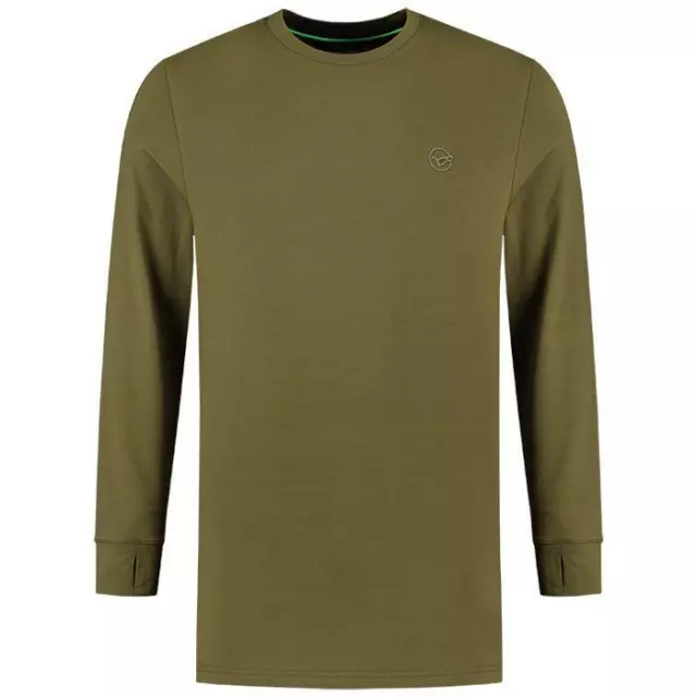 Korda Kore Thermo Langarmshirt Karpfen Angeln Kleidung schnell trocknend olivgrün