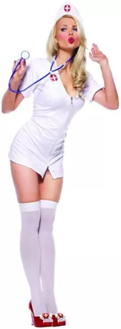 Sassy Nurse with Headpiece Women's Adult Halloween Costume