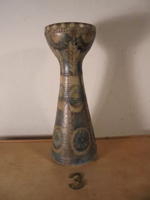Céramique Vintage 60 Vase-Bougeoir KERALUC Grès au sel JC Courjault QUIMPER B3