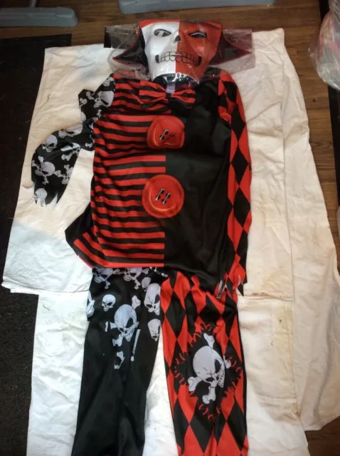 Bnwt Sainsbury’s Tu Clothing Creepy Jester Child’s Fancy Dress Halloween Costume