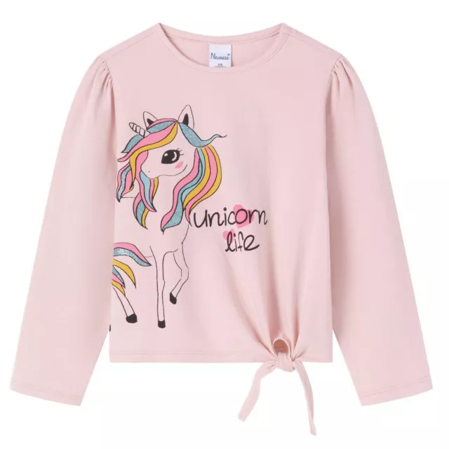 Camicia da bambina - maniche lunghe - Unicorno - rosa