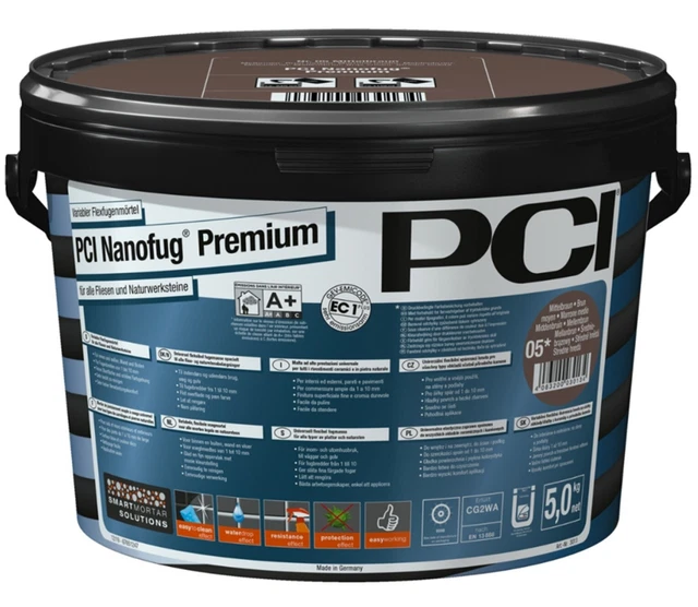 Malta per giunti Flex PCI Nanofug Premium 5 kg massa per giunti Flexfug piastrelle di vetro