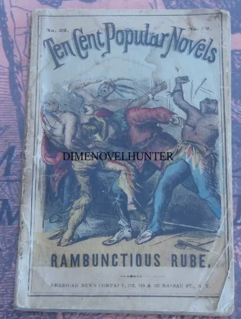 1871 Ornum & Company 10 Cent Popular Novels #32 Vry Scarce Dime Novel Storypaper