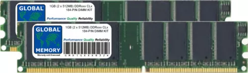 1GB (2 X 512MB) DDR 266/333/400MHz 184-PIN Mémoire Dimm RAM Kit Pour / Pièces