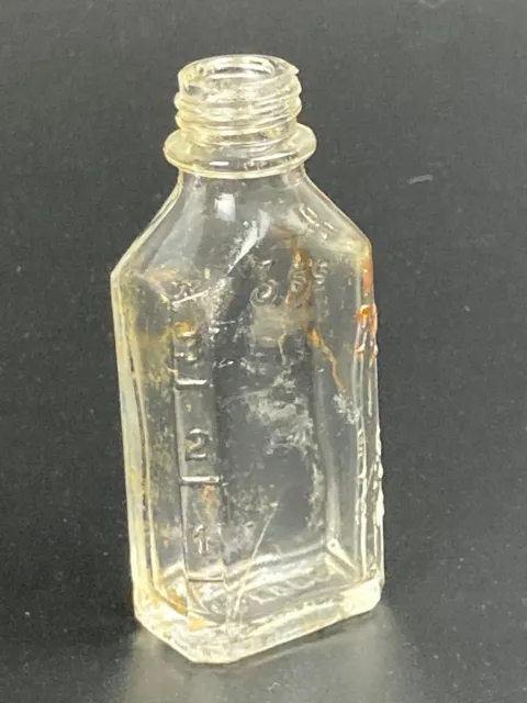Antique 3 ss Pharmaceutical Pharmacy Medicine Bottle Measurement Lines Embossed