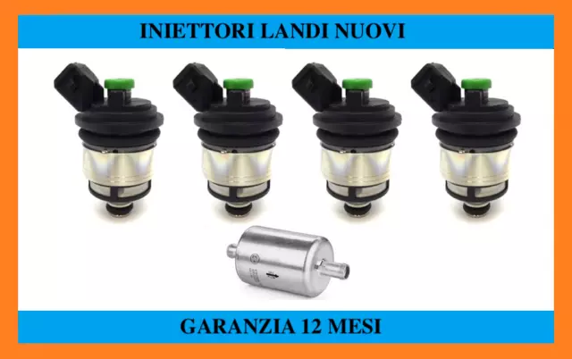 Nuovo Kit 4 Iniettori Gpl Landi Renzo Tappo Verde