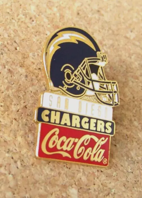 SD San Diego Chargers Coca-Cola helmet lapel pin NFL Coke Coca Cola c41247