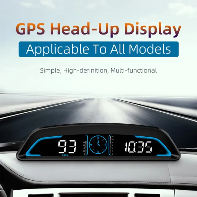 4" GPS HUD Car Head-up Display Overspeed Alarm Time Multi-function Compass Host