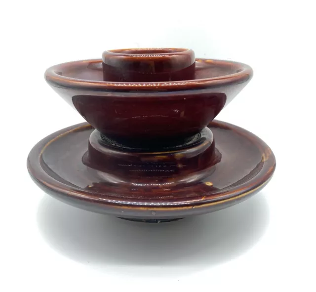 Vintage Large Brown LOCKE 1930 Porcelain/Ceramic High Voltage Insulator