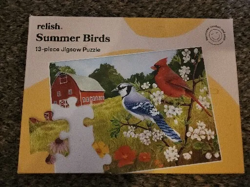 Rompecabezas de verano para pájaros deliciosos demencia y ayuda para la memoria 13 piezas