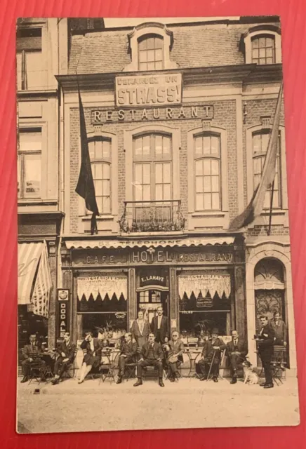 cpa Belgique Dinant sur Meuse animation hotel des ruines 1930's