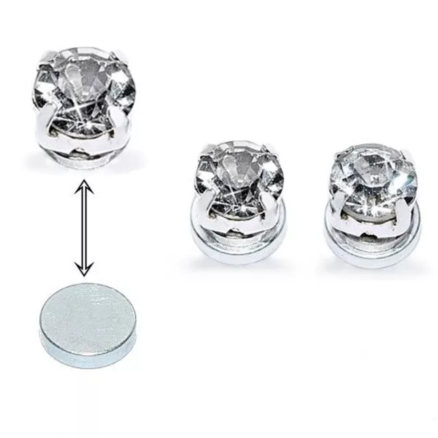 Boucles d'oreilles en cristal AIMNET 5 mm piercing bijoux magnétiques idée cadeau