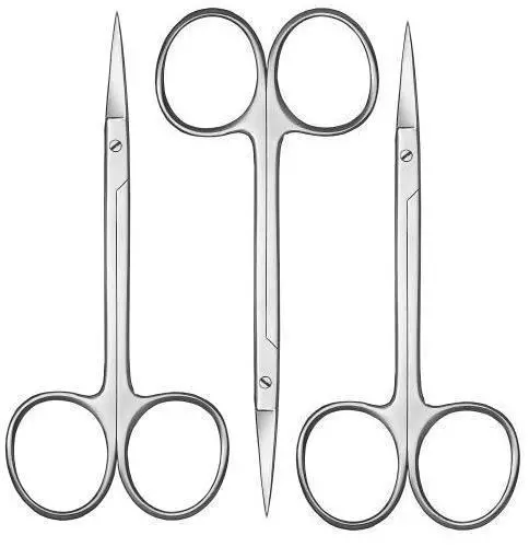 3  Dental Surgical   Iris Gum Scissors 11.5cm Straight Suture Scissors CE New*