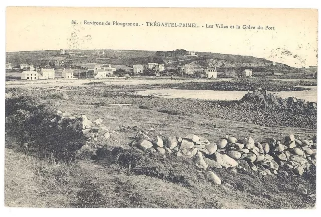 CPA 29 - TREGASTEL PRIMEL (Finistère) - 86. Les Villas et la Grève du Port