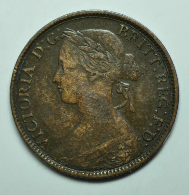 mw16170 Great Britain; Farthing 1860 Victoria 1837 - 1901  KM#747.2