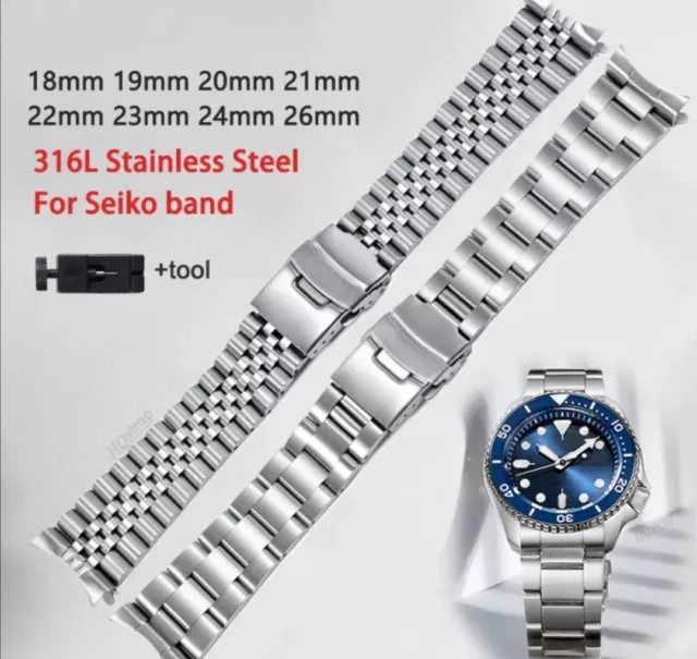 OYSTER JUBILEE BRACCIALE Seiko 18mm 19mm 20mm EUR 23 85 PicClick IT